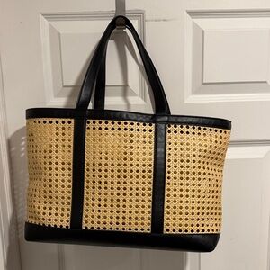 Elegant Black and Tan Tote Bag